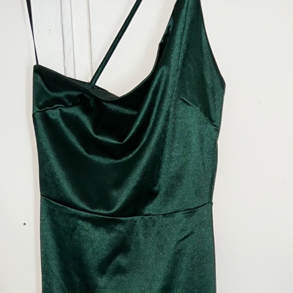 Green long dress